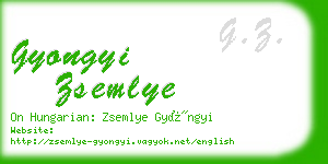 gyongyi zsemlye business card